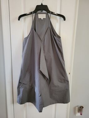 Brochu Walker Emmer Mini Dress in Ebony Gray Size XS V-Neck Sleeveless Day Dress